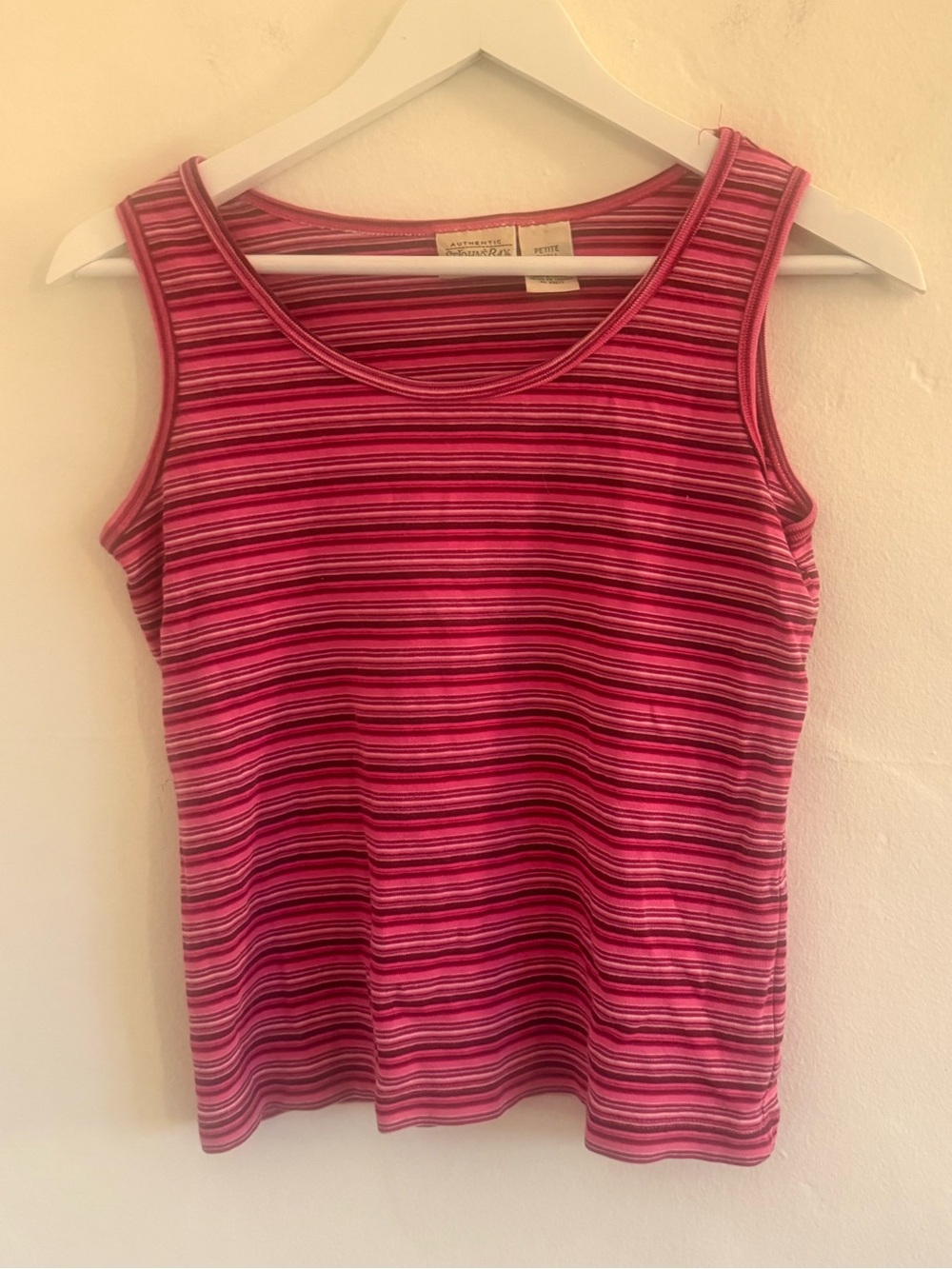 St. John's Bay Pink Striped Tank Top - Women's